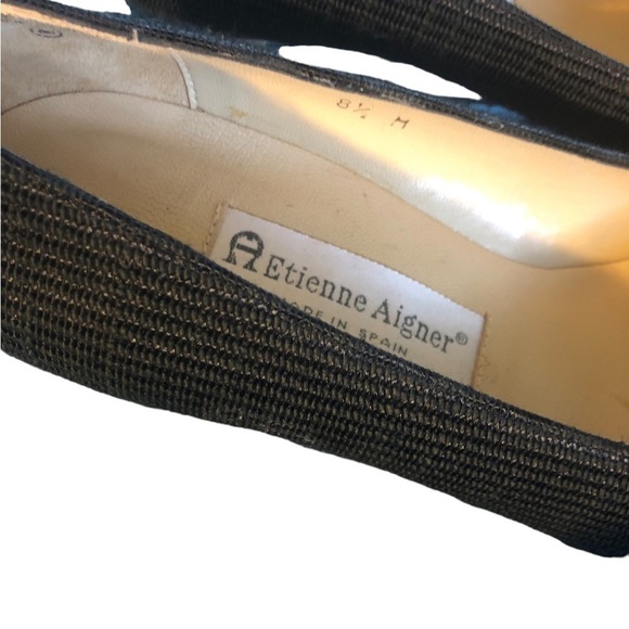 Etienne Aigner Strada Tailored Patent Leather Cap Toe Pump 8.5M Classic Core - Picture 6 of 7